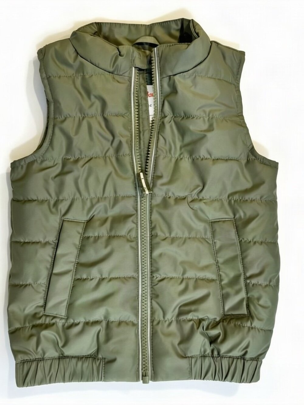 Cat & Jack Olive Green Quilted Puffer Vest Kids